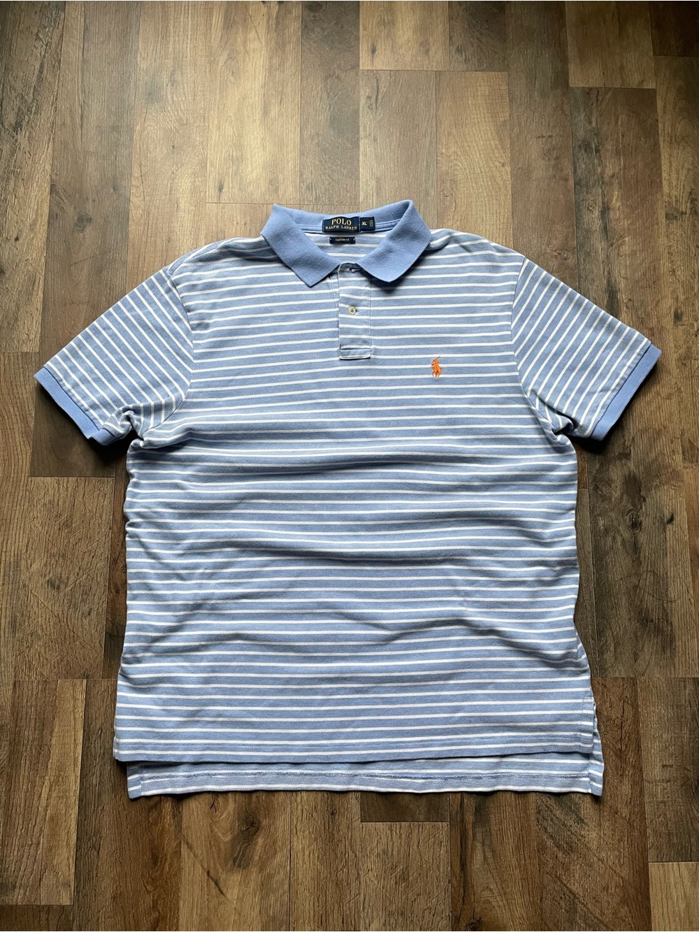 Ralph Lauren Light Blue & White Comfort Fit Striped Polo shirt
